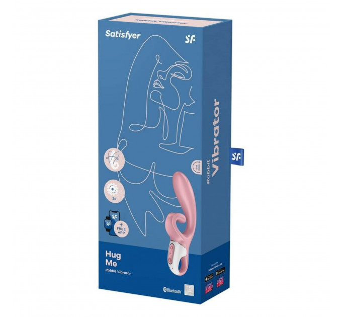 Вібратор-кролик Satisfyer Hug Me з підключенням до програми, рожевий