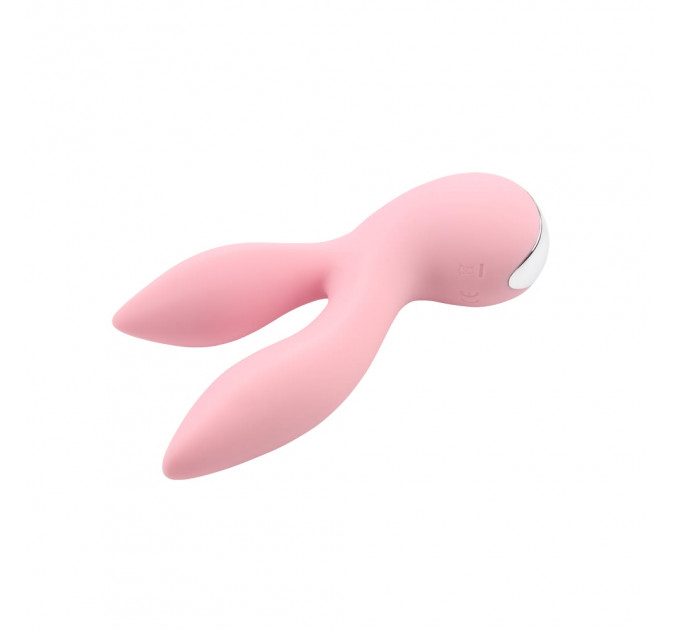 Вібратор з 2 відростками Chisa Aphrovibe Oh My Rabbit, ніжно-рожевий