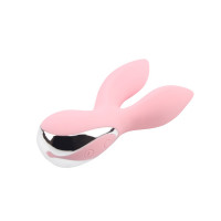 Вібратор з 2 відростками Chisa Aphrovibe Oh My Rabbit, ніжно-рожевий