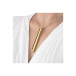 Вибропуля на цепочке Le Wand NECKLACE VIBE, металлическая, золотая