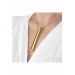 Вибропуля на цепочке Le Wand NECKLACE VIBE, металлическая, золотая