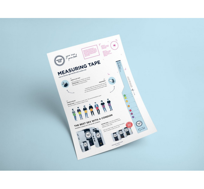 Измерительная лента для пениса Mister Size Guide Dispenser