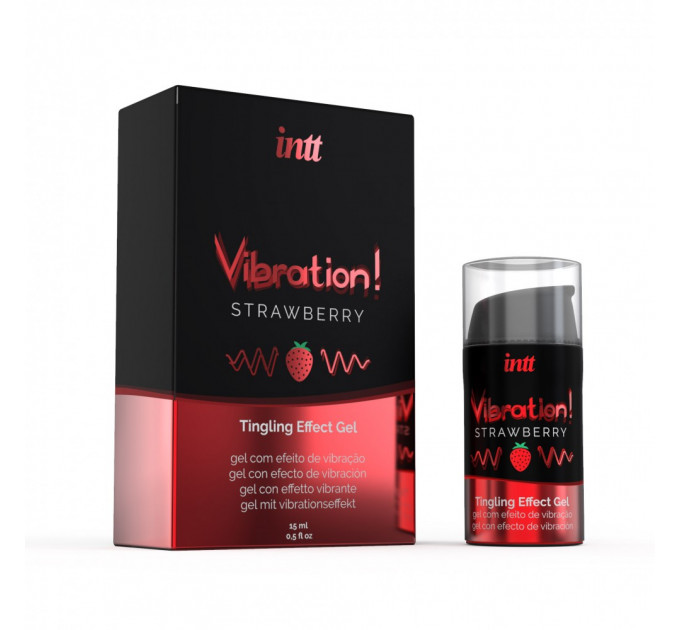 Жидкий вибратор Intt Vibration Strawberry 15 мл