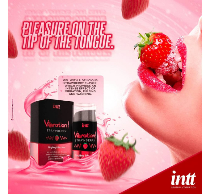 Жидкий вибратор Intt Vibration Strawberry 15 мл