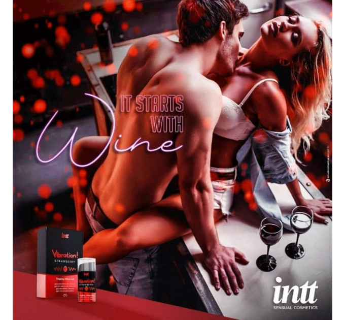 Жидкий вибратор Intt Vibration Strawberry 15 мл