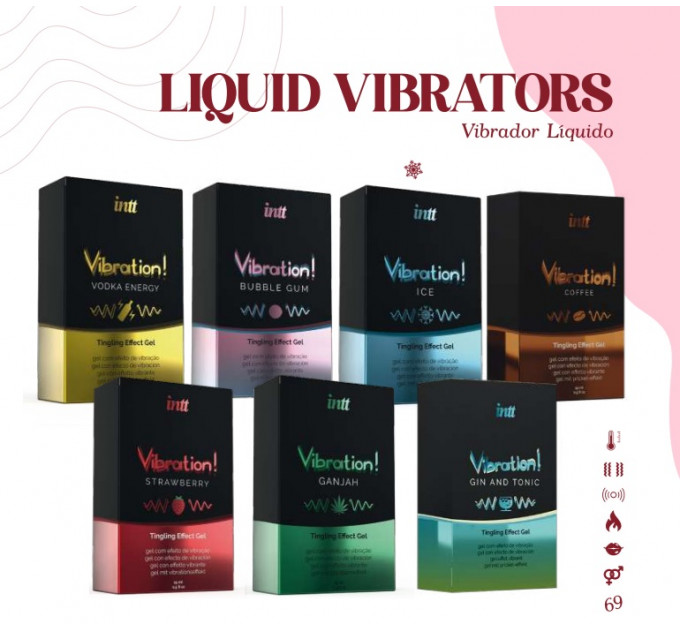 Жидкий вибратор Intt Vibration Strawberry 15 мл