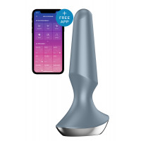 T360163 анальна пробка з функцією управління смартфоном SATISFYER PLUG-ILICIOUS 2 ICE BLUE, серый
