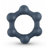 Эрекционное кольцо с металлическими шариками Boners серое