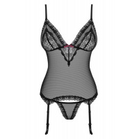 Корсет Obsessive 820-COR-1 corset & panties L/XL