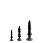 Набір анальних плагів MENZSTUFF 3-PIECE ANAL cone Set BLACK