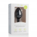 Анальная пробка с кристаллом Easytoys, силиконовая, чёрная, 8.5 х 3.3 см.
