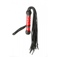 Флоггер с красной рукояткой Candy Hero натуральная кожа, ручная работа Flogg 3-RH