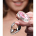 Анальная пробка со стразом Pink Gem Glass Anal Plug With Gem стеклянная, Small