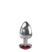 Анальная пробка с камнем A&E RED HEART GEM ANAL PLUG SMALL