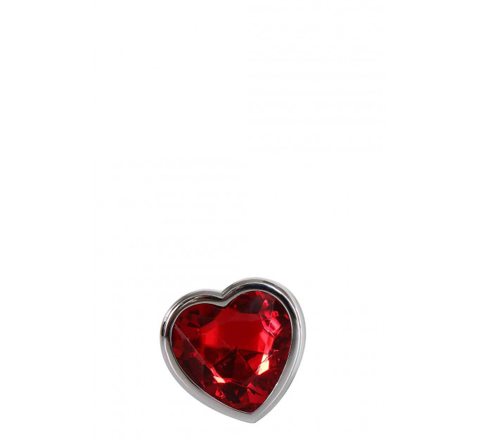 Анальная пробка с камнем A&E RED HEART GEM ANAL PLUG SMALL