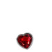 Анальная пробка с камнем A&E RED HEART GEM ANAL PLUG SMALL