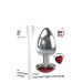 Анальная пробка с камнем A&E RED HEART GEM ANAL PLUG SMALL