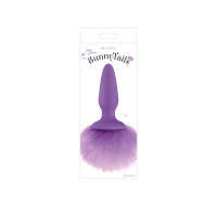 Анальная пробка с мягким пушистым хвостом кролика Фиолетовая BUNNY TAILS PURPLE Анальная пробка с мягким пушистым хвостом кролика Фиолетовая BUNNY TAILS PURPLE