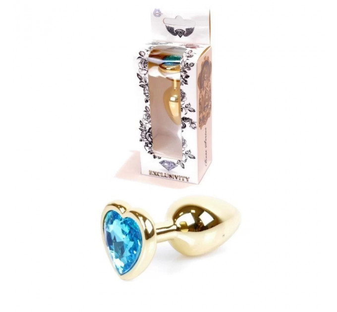 Анальна пробка S з блакитним каменем Boss of toys Jewellery