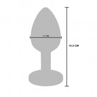 Анальная пробка с вибрацией ToyJoy The Glider, металлическая, серебряная, Large