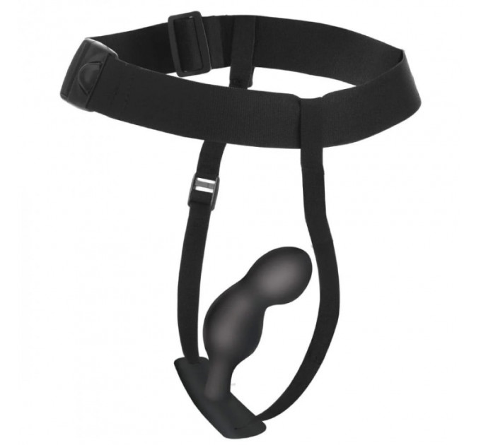 Анальний вібратор на ремінці XR Brands Prostate Plug з дистанційним керуванням, чорний