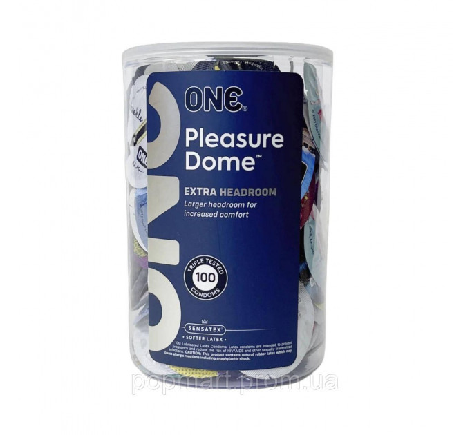 Банка презервативів ONE Pleasure Dome, 100 шт