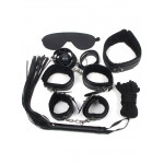 Бондажний набір Star Night для БДСМ, чорний, 8 предметів