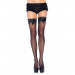 Чулки с кружевом и бантом Leg Avenue One Size Bunny Sheer Thigh High, черные