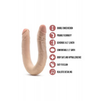 Двосторонній фалоімітатор Blush Dr. Skin Plus тілесний, 42 см