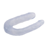 Фалоімітатор подвійний Chisa Hi-Rubber 13 Inch Dildo, прозорий