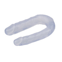 Фалоімітатор подвійний Chisa Hi-Rubber 13 Inch Dildo, прозорий