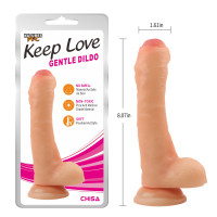 Фалоімітатор із закритою головкою Chisa Keep Love на присосці, тілесний