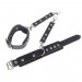 Гартери з наручниками Star Night Sexy Bondage з екошкіри, чорні, One Size