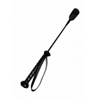 Стек с текстурированной ручкой и петелькой DS Fetish, экокожа и металл, черный, 45 см