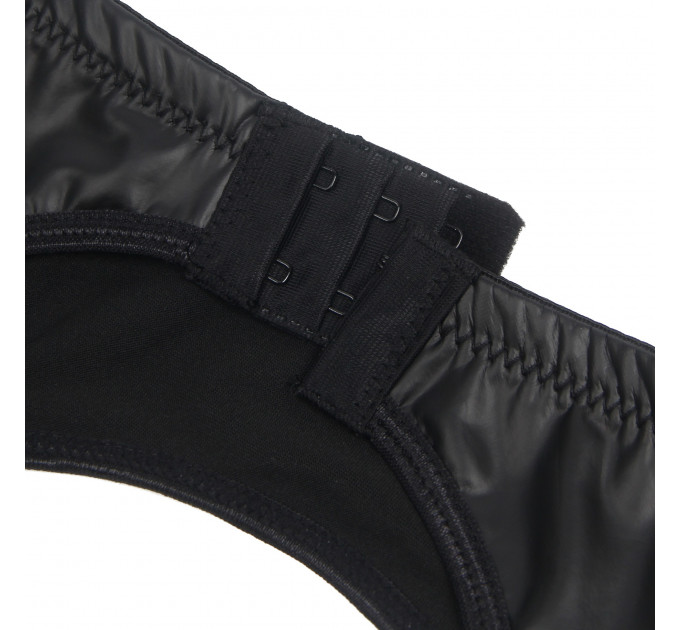 Комплект пояс для панчіх з трусиками StarNight, чорний, S