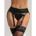 Комплект пояс для панчіх з трусиками StarNight, чорний, S