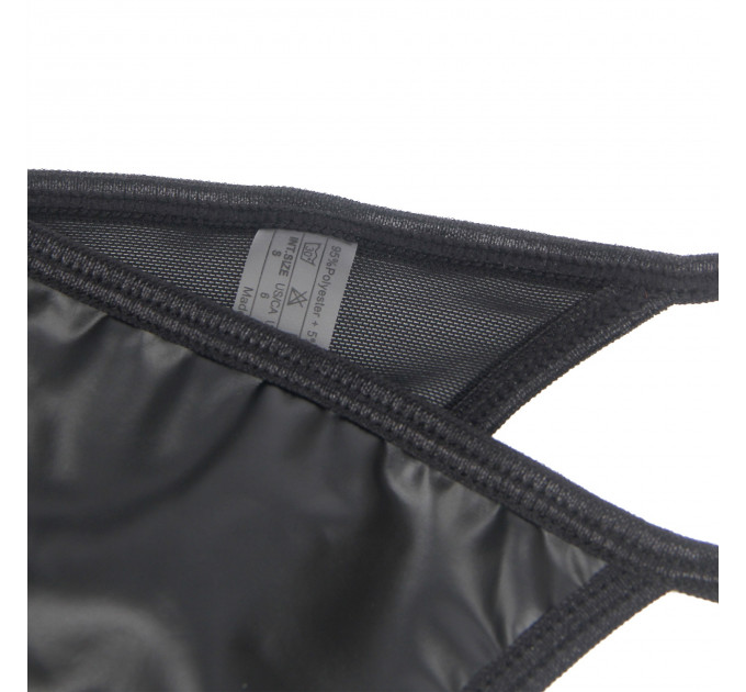 Комплект пояс для панчіх з трусиками StarNight, чорний, S