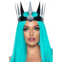 Корона с острыми зубцами Leg Avenu Faux leather spiked crown O/S