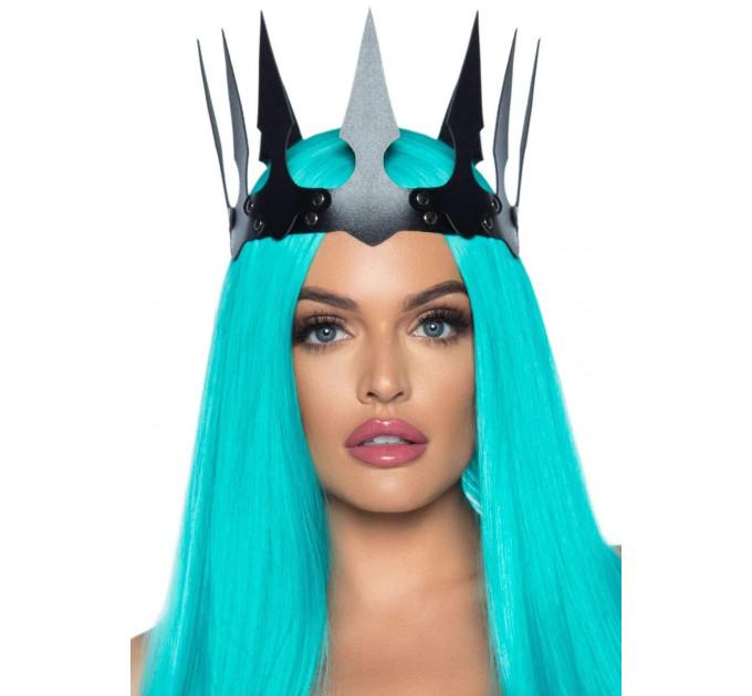 Корона с острыми зубцами Leg Avenu Faux leather spiked crown O/S