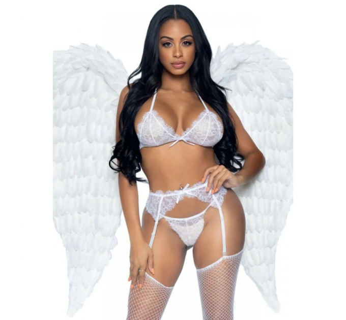Крылья ангела из перьев Leg Avenue White Feather Wings - Hvit