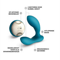 Массажер для простаты с вибрацией Lelo Hugo голубой