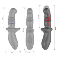 Массажер простаты с фрикциями и ротацией Nexus Thrust Anal черный, 20.4 х 3.9 см