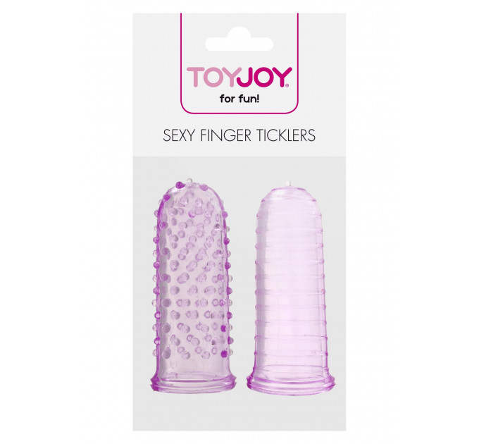 Набор рельефных насадок на палец Sexy finger фиолетовый, 7 х 3 см
