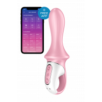 Надувной анальный смарт вибратор Satisfyer Air Pump Booty 5 Connect App розовый