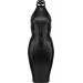 Платье с чокером Noir Handmade F160 из винила, черное, XL