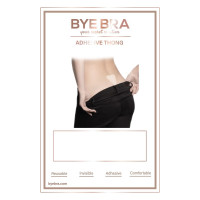 Самоклеючі трусики Bye Bra з мереживом, бежеві, One Size