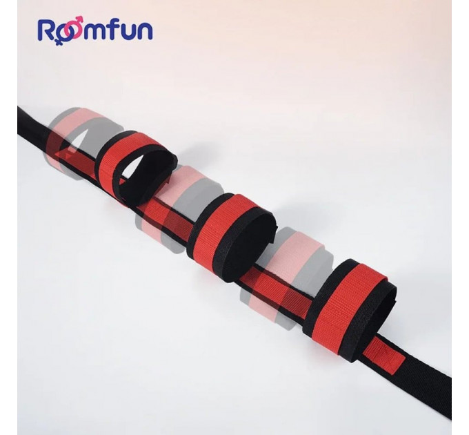 Система фіксації для ліжка Roomfun Bedroom Bondage червоно-чорна