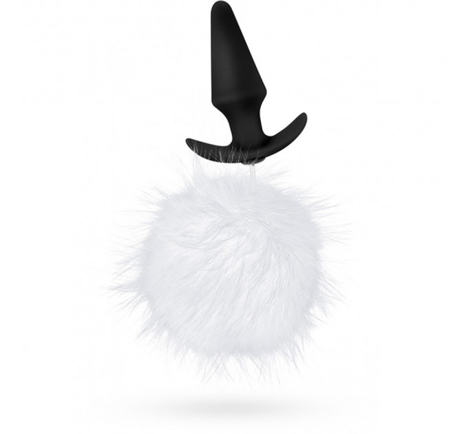 T330675 Анальная пробка с помпоном POM PLUGS FUR POM POM WHITE