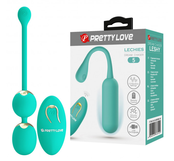 Вагінальні віброкульки Pretty Love Lechies Dream з пультом, 20.5 х 3.4 см