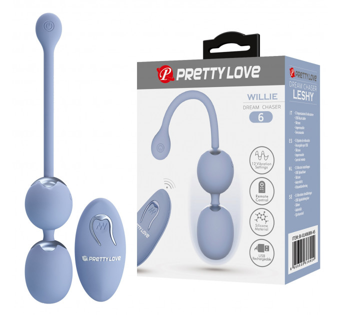 Вагинальные виброшарики PRETTY LOVE Willie с пультом, 3.4 см